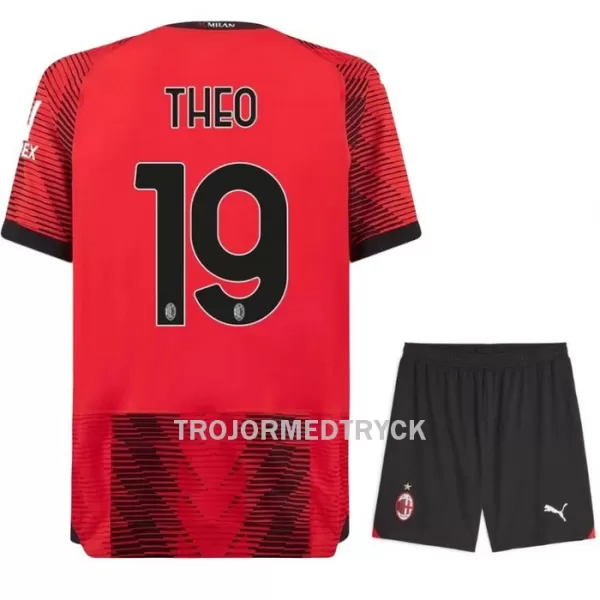 AC Milan Theo 19 Fotbollströja Barn Hemma 2023/24