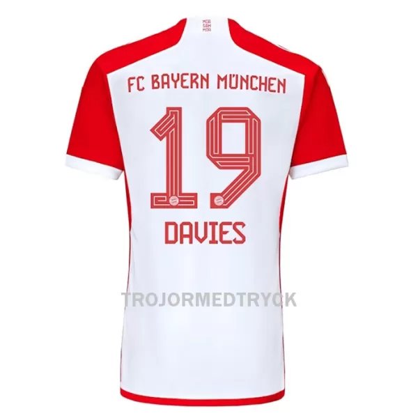 Bayern München Alphonso Davies 19 Fotbollströja Hemma 2023/24