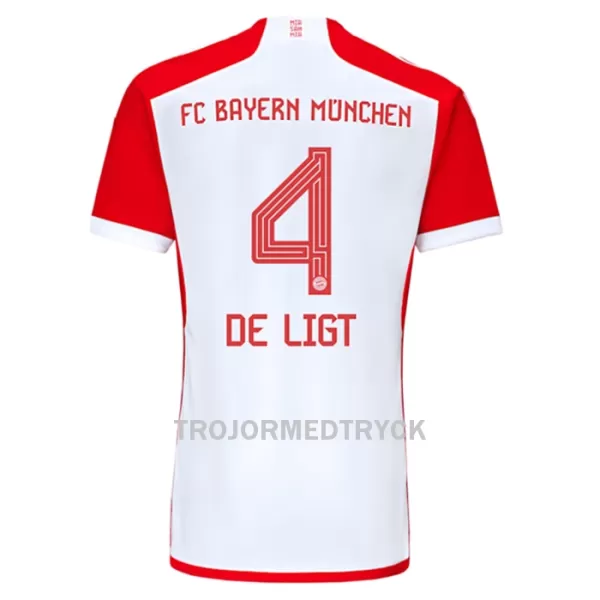 FC Bayern München De Ligt 4 Fotbollströja Barn Hemma 2023/24