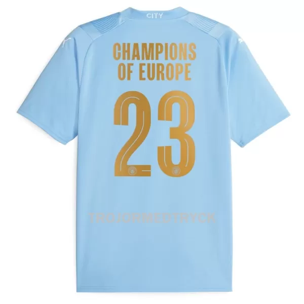 Manchester City Champions of Europe Fotbollströja Hemma 2023/24