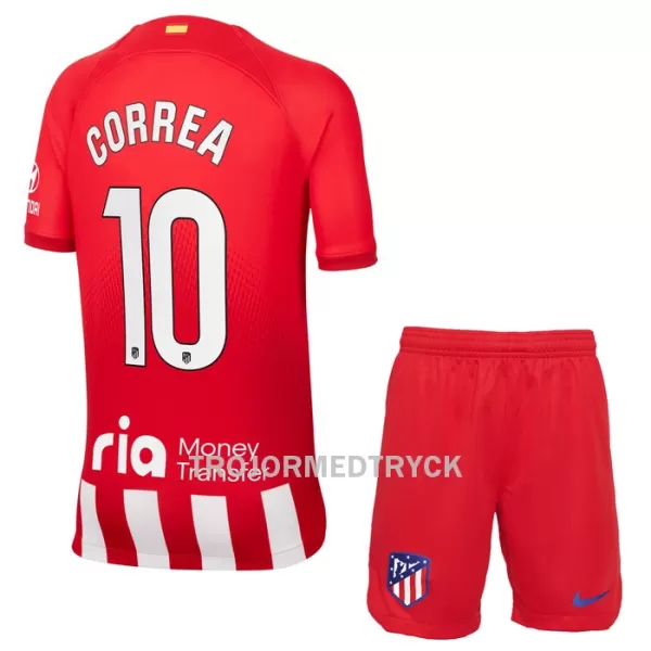 Atlético Madrid Correa 10 Fotbollströja Barn Hemma 2023/24