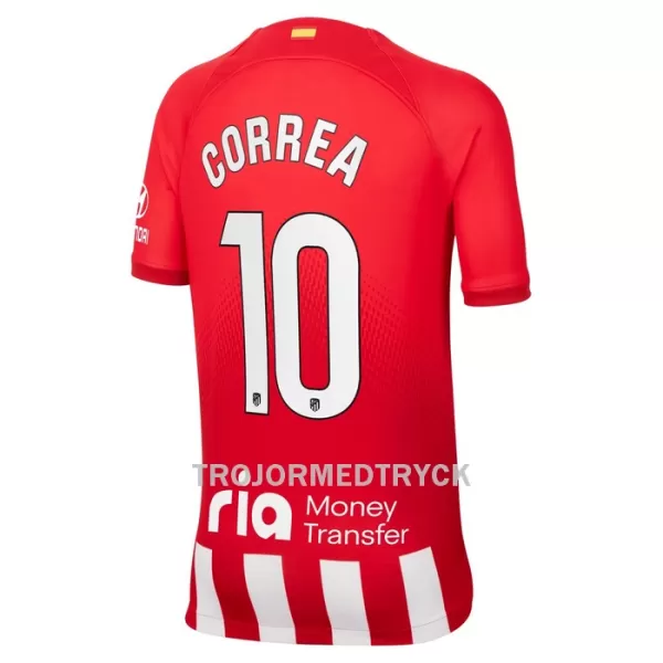 Atlético Madrid Correa 10 Fotbollströja Barn Hemma 2023/24