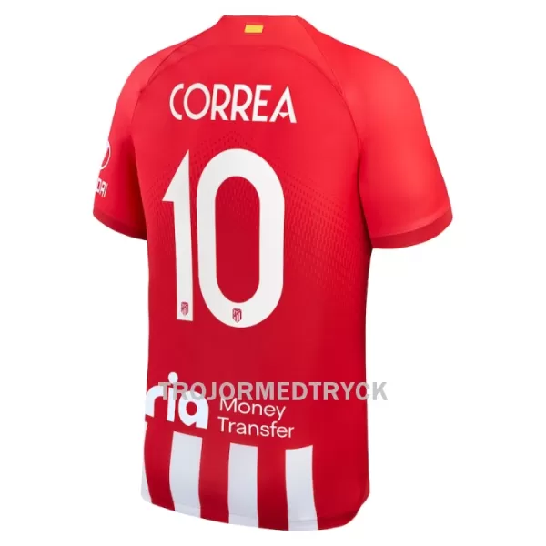 Atlético Madrid Correa 10 Fotbollströja Hemma 2023/24