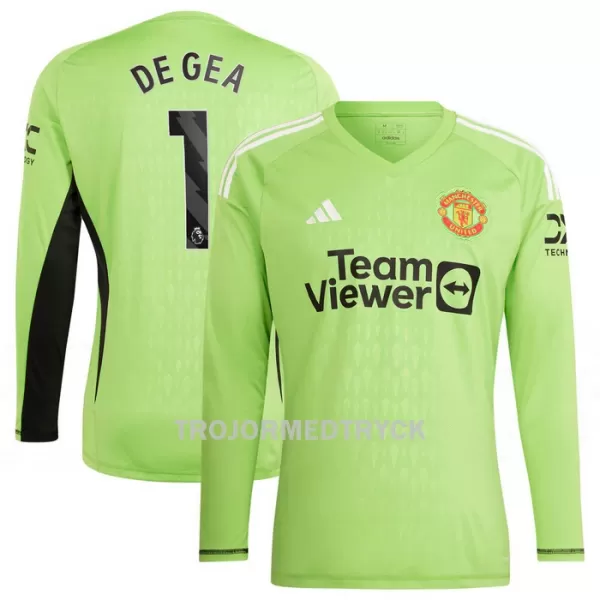 Manchester United De Gea 1 Målvakt Fotbollströja Hemma 2023/24 Långärmad