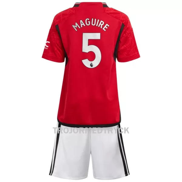 Manchester United Maguire 5 Fotbollströja Barn Hemma 2023/24