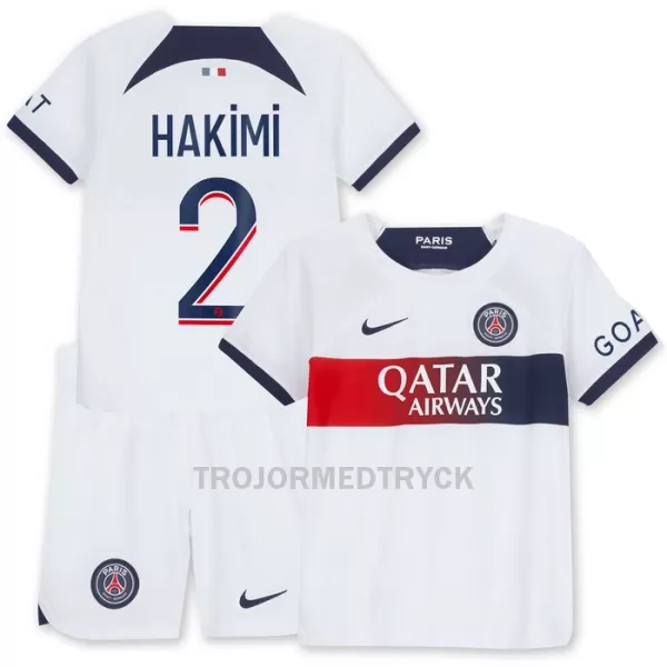 Paris Saint-Germain Hakimi 2 Fotbollströja Barn Borta 2023/24