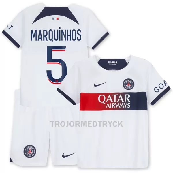 Paris Saint-Germain Marquinhos 5 Fotbollströja Barn Borta 2023/24