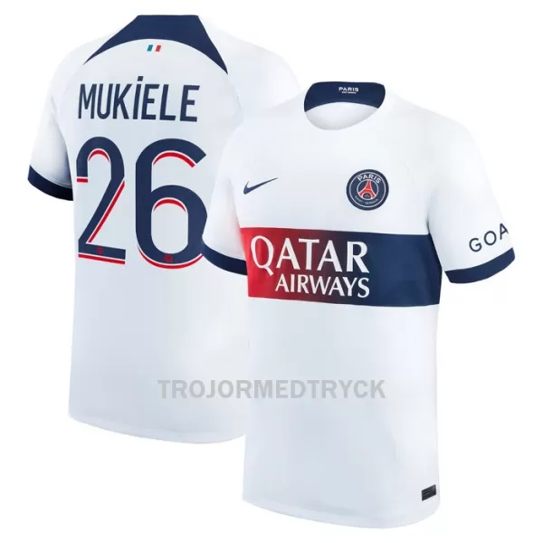 Paris Saint-Germain Mukiele 26 Fotbollströja Borta 2023/24