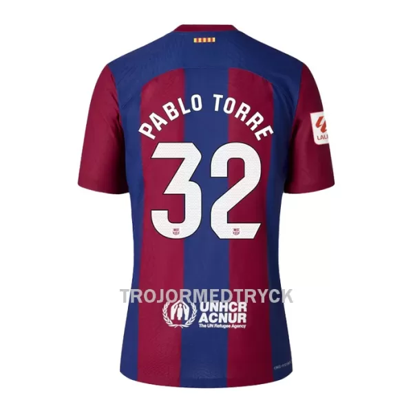 FC Barcelona Pablo Torre 32 Fotbollströja Barn Hemma 2023/24