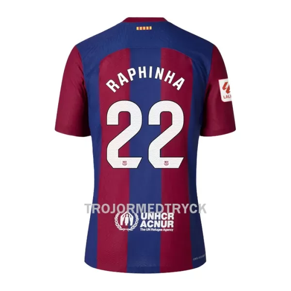 FC Barcelona Raphinha 22 Fotbollströja Barn Hemma 2023/24