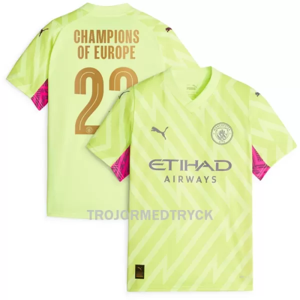 Manchester City Champions of Europe Målvakt Fotbollströja Tredje 2023/24