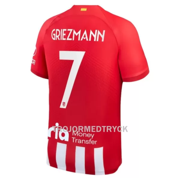 Atlético Madrid Griezmann 7 Fotbollströja Barn Hemma 2023/24