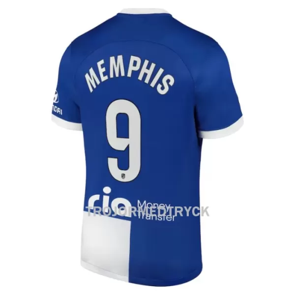 Atlético Madrid Memphis 9 Fotbollströja Barn Borta 2023/24