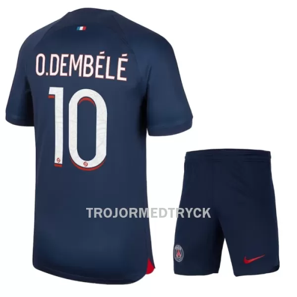 Paris Saint-Germain Dembele 10 Fotbollströja Barn Hemma 2023/24