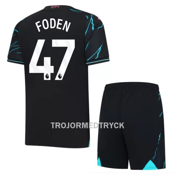 Manchester City Foden 47 Fotbollströja Barn Tredje 2023/24