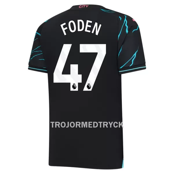 Manchester City Foden 47 Fotbollströja Barn Tredje 2023/24