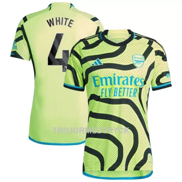 Arsenal White 4 Fotbollströja Borta 2023/24