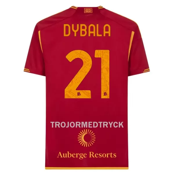 AS Roma Dybala 21 Fotbollströja Barn Hemma 2023/24