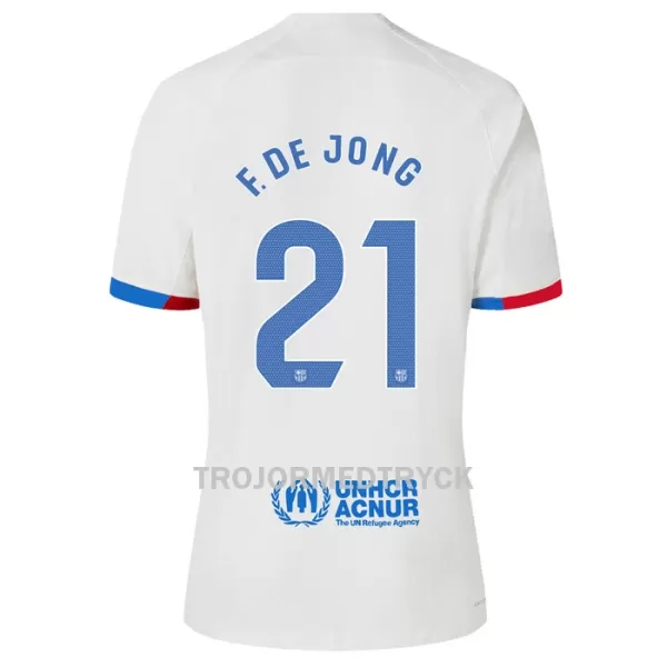 FC Barcelona Frenkie de Jong 21 Fotbollströja Barn Borta 2023/24