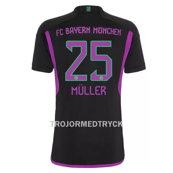 FC Bayern München Müller 25 Fotbollströja Borta 2023/24