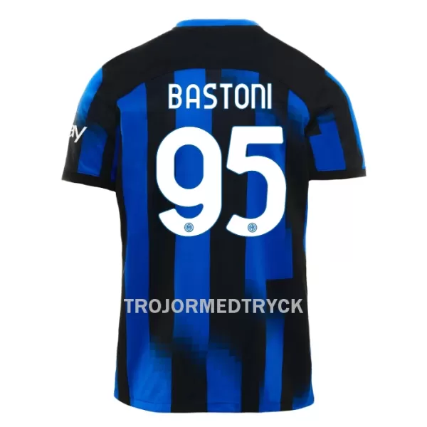 Inter Milan Bastoni 95 Fotbollströja Hemma 2023/24