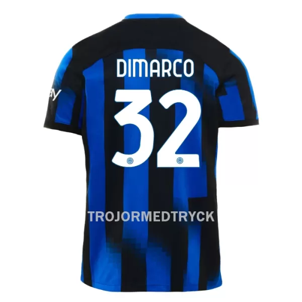 Inter Milan Dimarco 32 Fotbollströja Hemma 2023/24