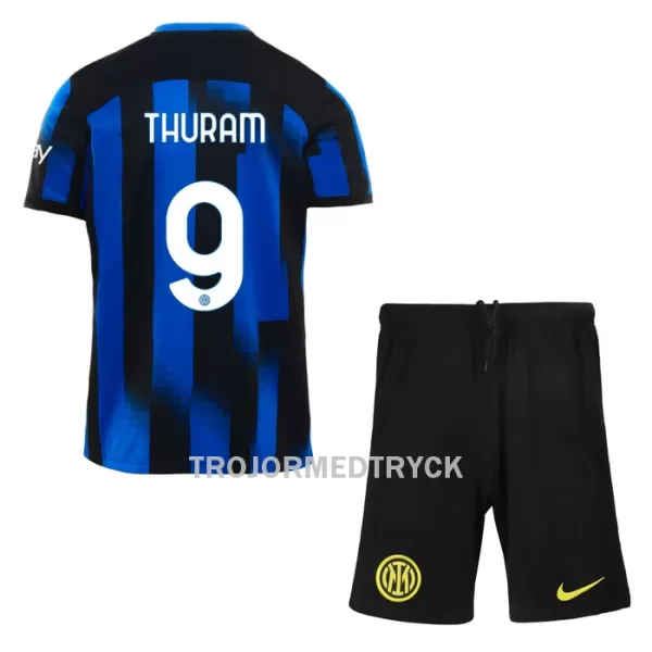 Inter Milan Thuram 9 Fotbollströja Barn Hemma 2023/24