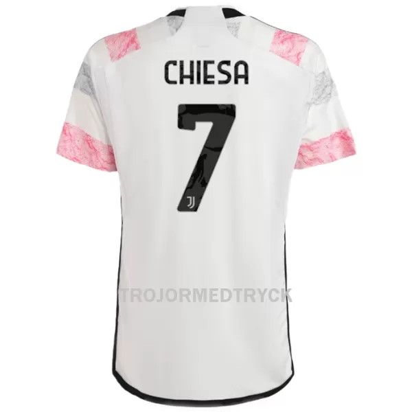 Juventus Chiesa 7 Fotbollströja Barn Borta 2023/24