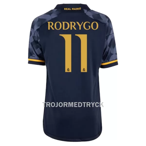 Real Madrid Rodrygo 11 Fotbollströja Barn Borta 2023/24