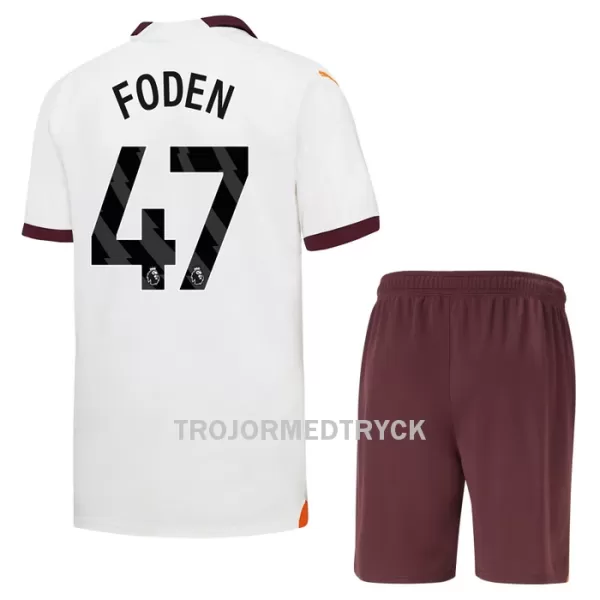 Manchester City Foden 47 Fotbollströja Barn Borta 2023/24