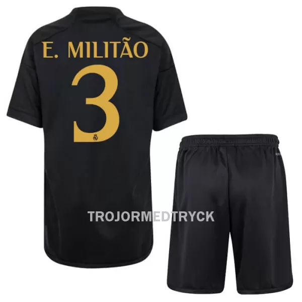 Real Madrid E. Militão 3 Fotbollströja Barn Tredje 2023/24