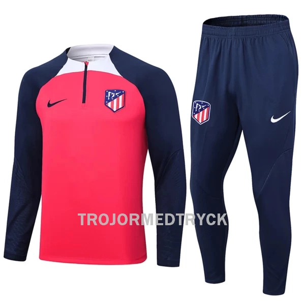 Atlético Madrid Träningsträningsoverall Quarter-Zip 2023/24 Röd