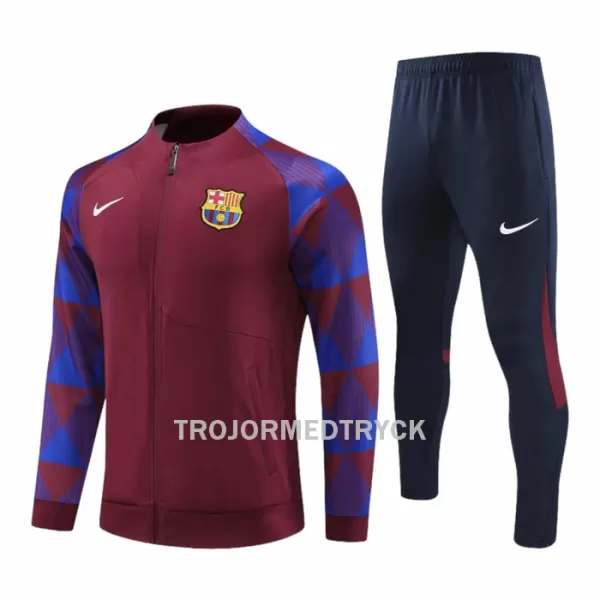 FC Barcelona Träningsjacka kostymer Quarter-Zip 2023/24 Röd