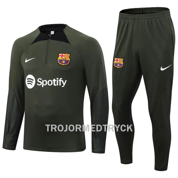 FC Barcelona Träningsträningsoverall Quarter-Zip 2023/24 Grön