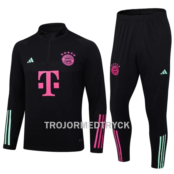 FC Bayern München Träningsträningsoverall Quarter-Zip 2023/24 Svart