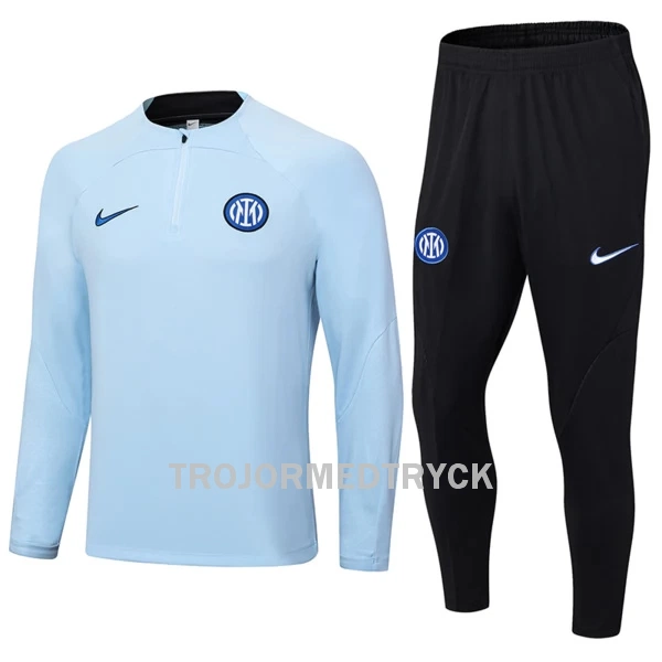 Inter Milan Träningsträningsoverall Quarter-Zip 2023/24 Blå