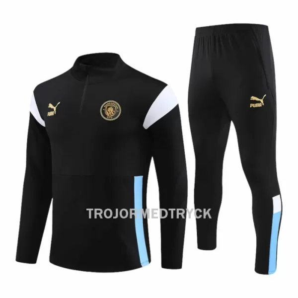 Manchester City Träningsträningsoverall Quarter-Zip 2023/24 Svart