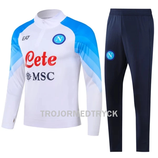 Napoli Träningsträningsoverall Quarter-Zip 2023/24 Vit