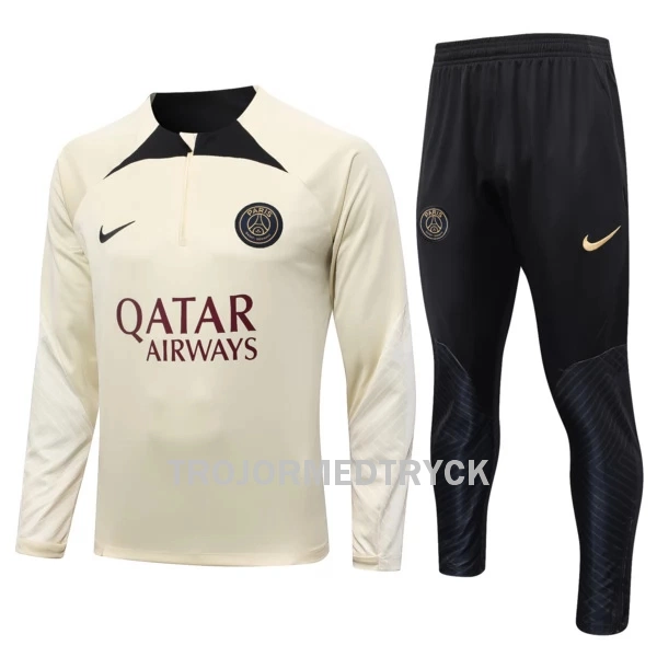 Paris Saint-Germain Träningsträningsoverall Quarter-Zip 2023/24 Grädde