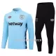 West Ham United Träningsträningsoverall Quarter-Zip 2023/24 Blå