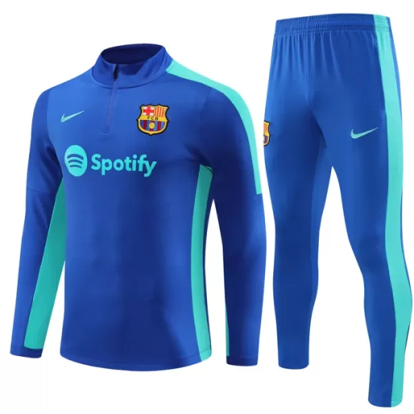 Barcelona Dark Träningströjasats Quarter-Zip 2023/24 Blå