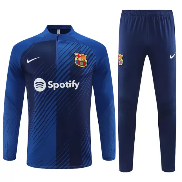 FC Barcelona Träningströjasats Quarter-Zip 2023/24 Blå