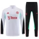 Manchester United Träningströjasats Quarter-Zip Barn 2023/24 Vit