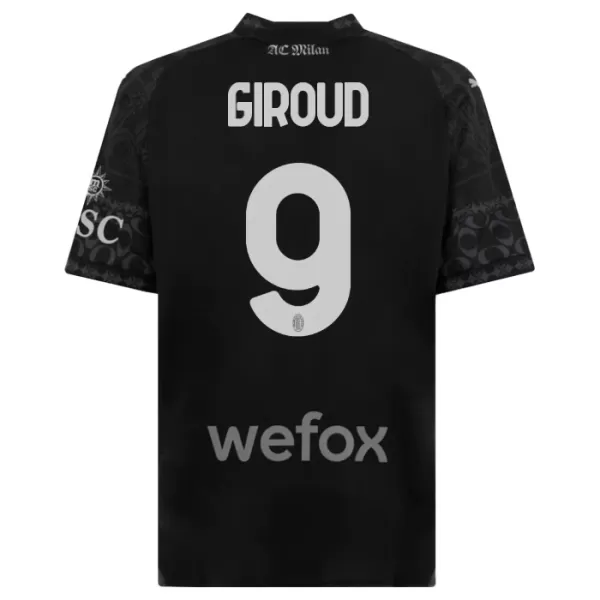 AC Milan Olivier Giroud 9 Fotbollströja Fjärde 2023/24 Svart