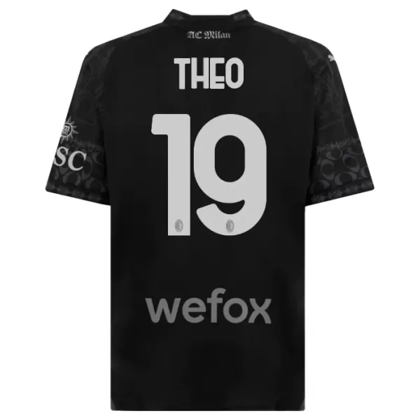 AC Milan Theo Hernandez 19 Fotbollströja Fjärde 2023/24 Svart