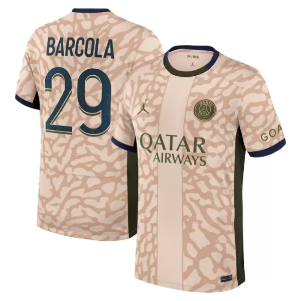 Paris Saint-Germain Bradley Barcola 29 Fotbollströja Fjärde Jordan 2023/24