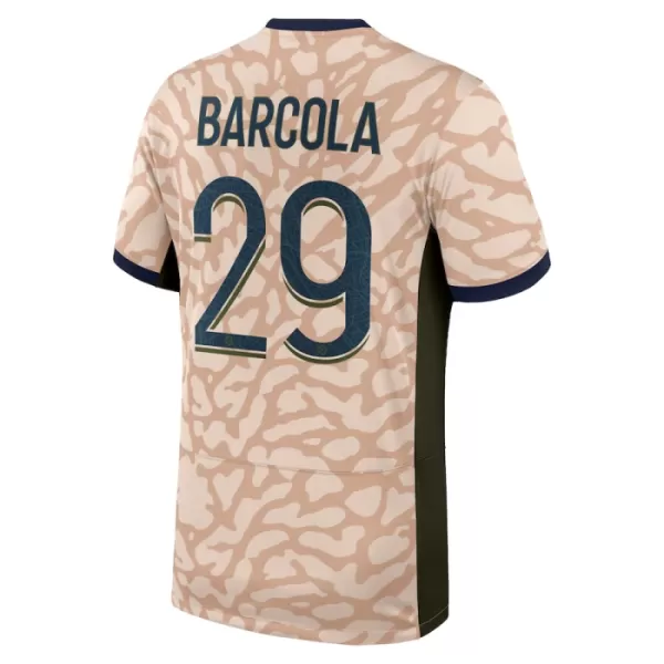 Paris Saint-Germain Bradley Barcola 29 Fotbollströja Fjärde Jordan 2023/24