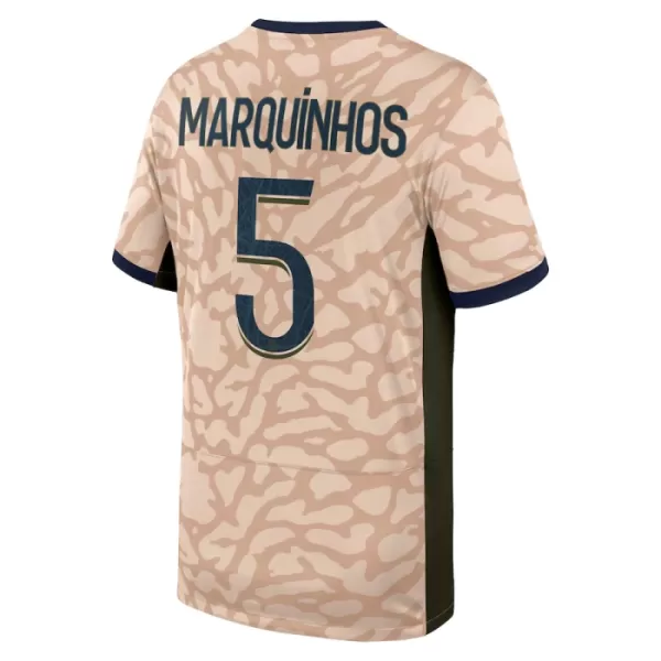 Paris Saint-Germain Lucas Marquinhos 5 Fotbollströja Fjärde Jordan 2023/24