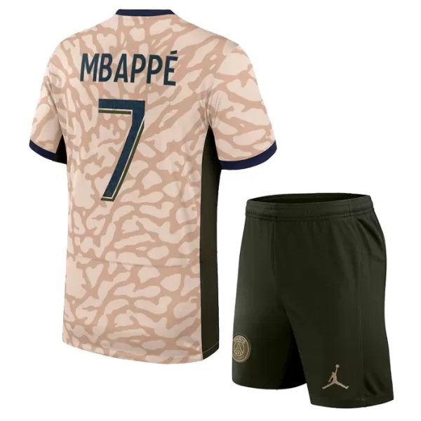 Paris Saint-Germain Mbappé 7 Fotbollströja Barn Fjärde Jordan 2023/24