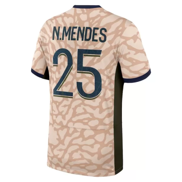 Paris Saint-Germain Nuno Mendes 25 Fotbollströja Fjärde Jordan 2023/24